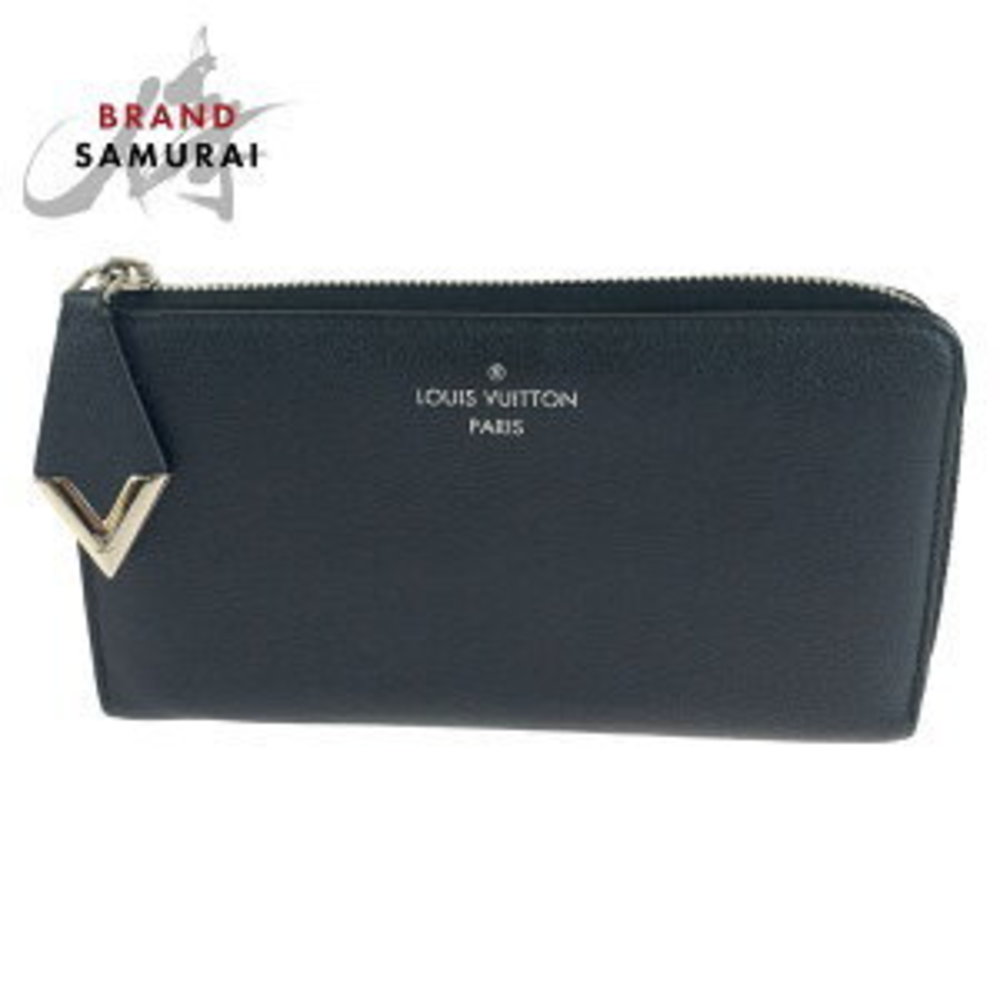 Louis Vuitton long Black Wallet Portefeuille Comete Noir leather